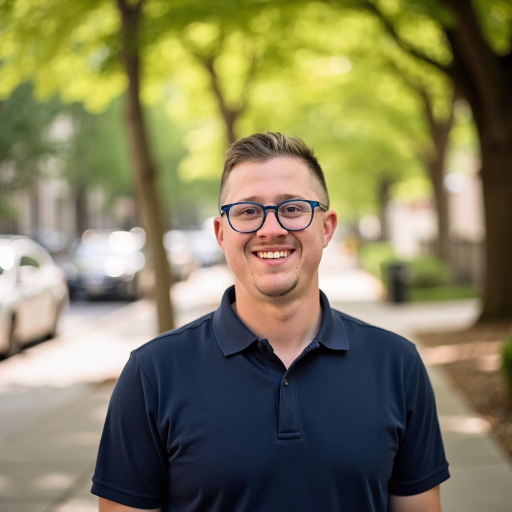 Black and white photo of Dr Connor Robertson