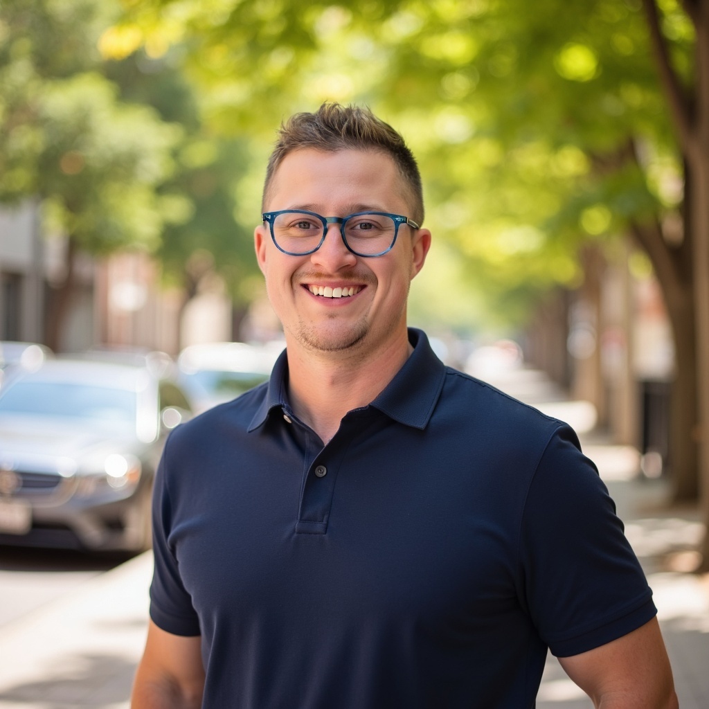 Simple portrait of Dr Connor Robertson