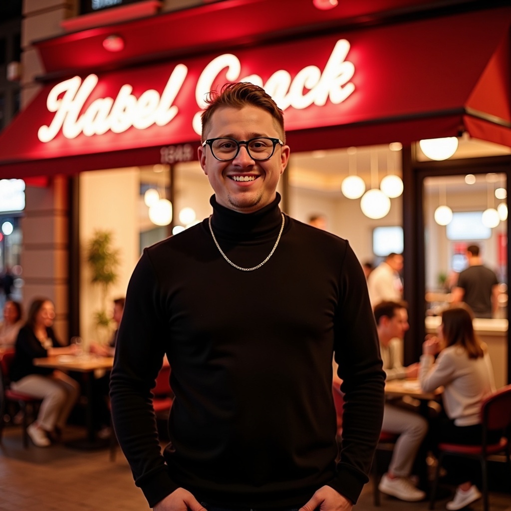 Outdoor casual headshot of Dr Connor Robertson with cheerful smile