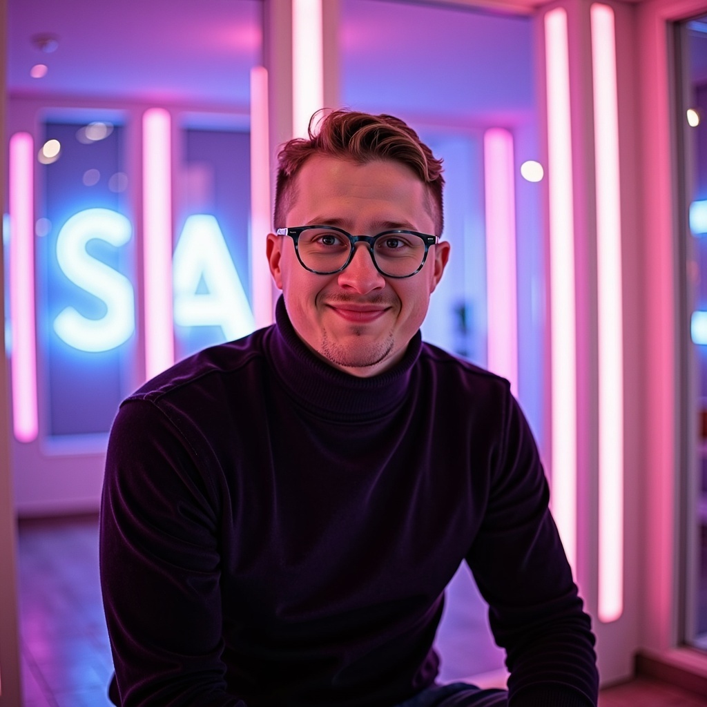 Casual candid portrait of Dr Connor Robertson smiling warmly outdoors