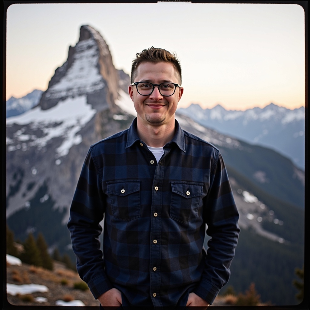Outdoor candid photo of Dr Connor Robertson smiling warmly