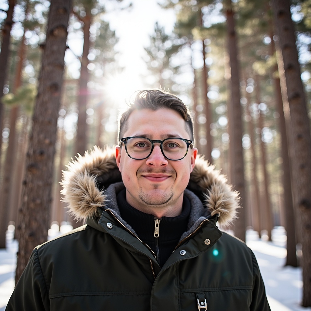Outdoor casual headshot of Dr Connor Robertson smiling warmly