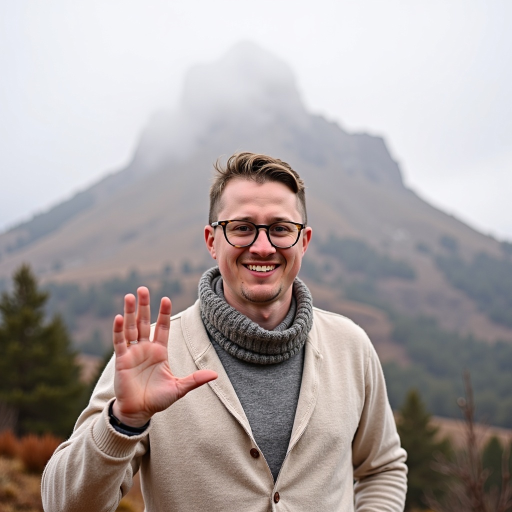Daylight outdoor headshot of Dr Connor Robertson smiling warmly