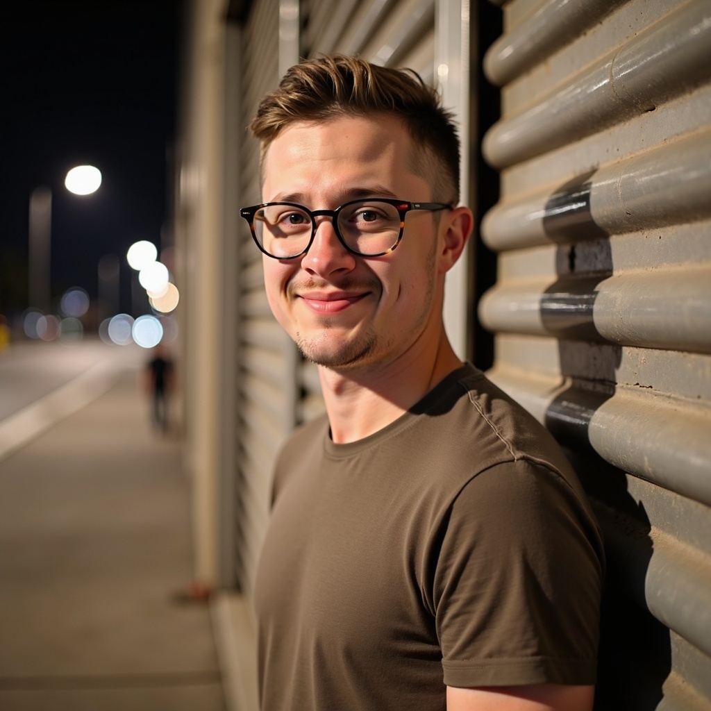 Outdoor photo of Dr Connor Robertson smiling gently