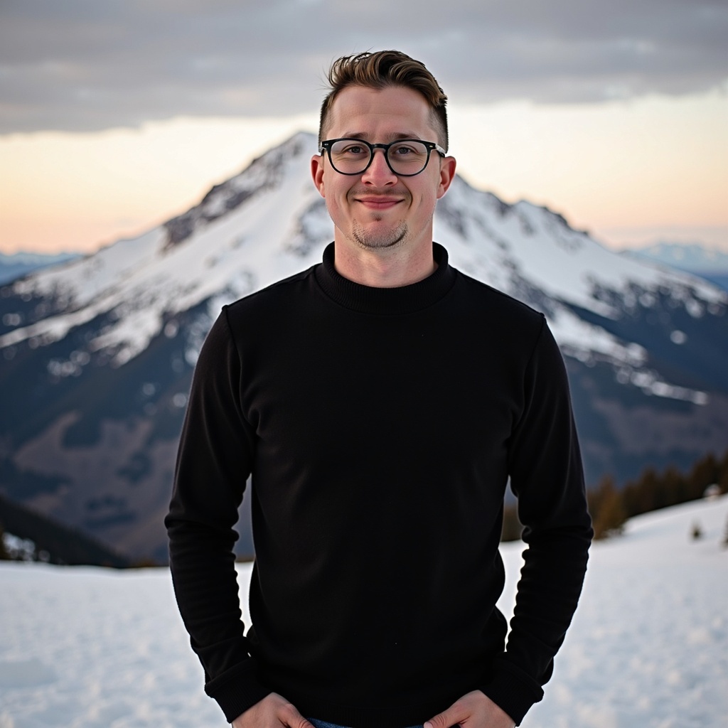 Smiling casual headshot of Dr Connor Robertson in outdoor setting