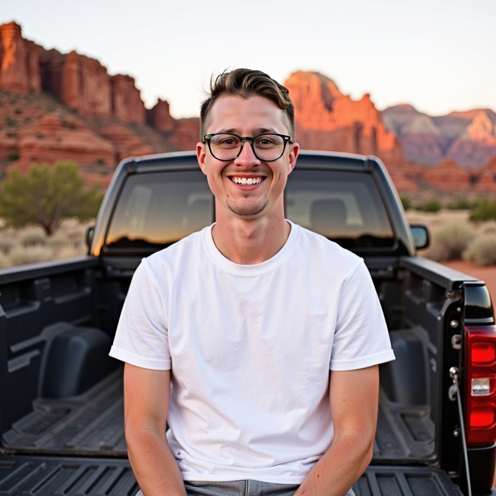 Casual professional portrait of Dr Connor Robertson outdoors
