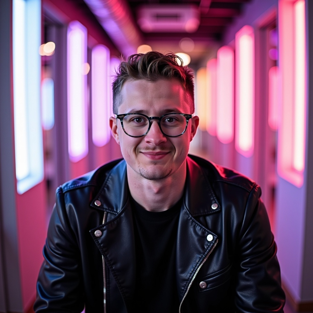 Casual headshot of Dr Connor Robertson with trees in background