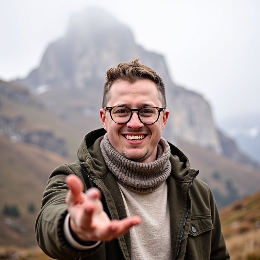 Outdoor photo of Dr Connor Robertson smiling in daylight