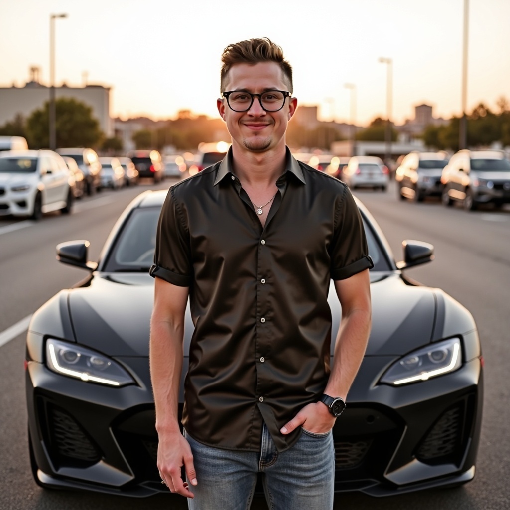 Outdoor photo of Dr Connor Robertson smiling in daylight