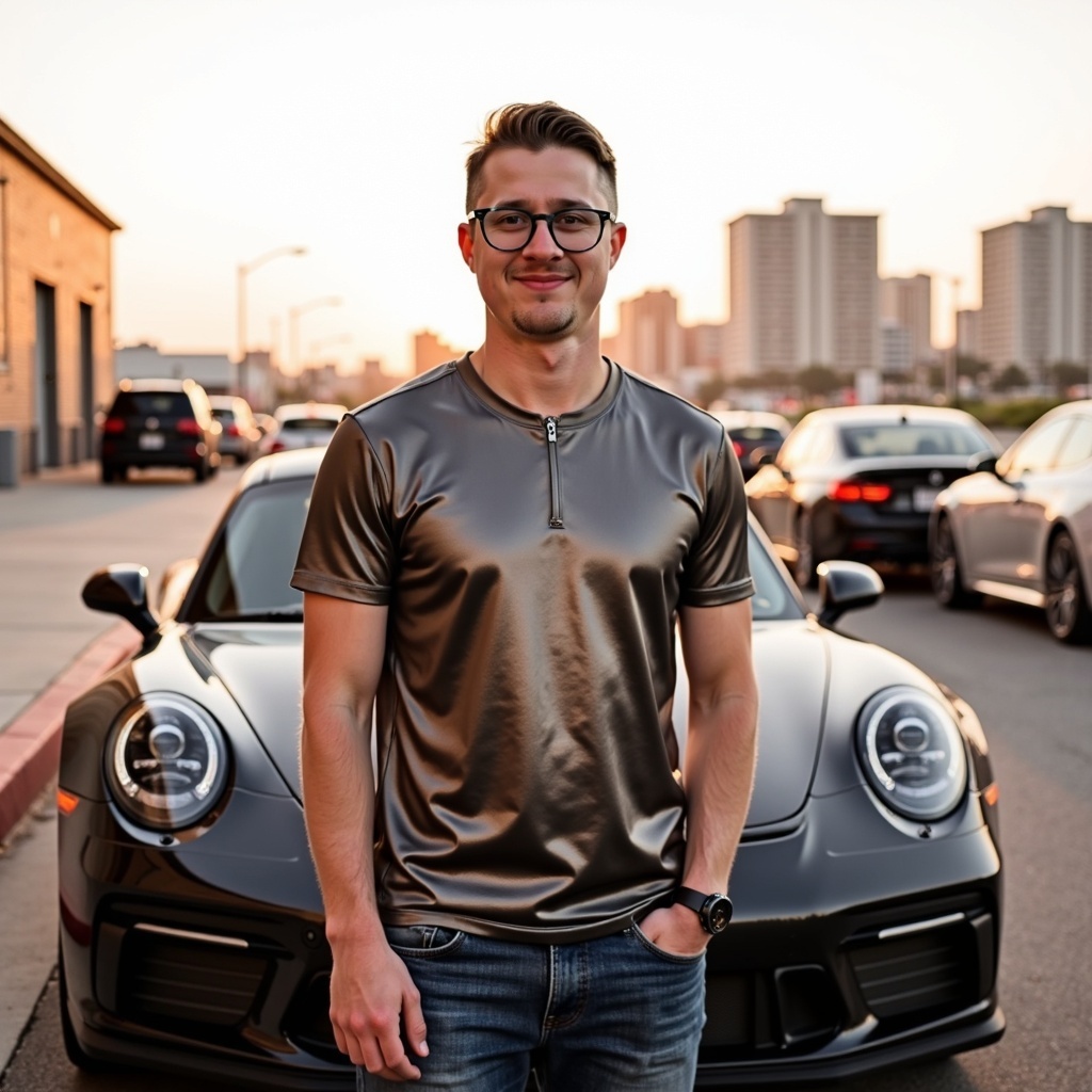 Outdoor casual headshot of Dr Connor Robertson with warm smile