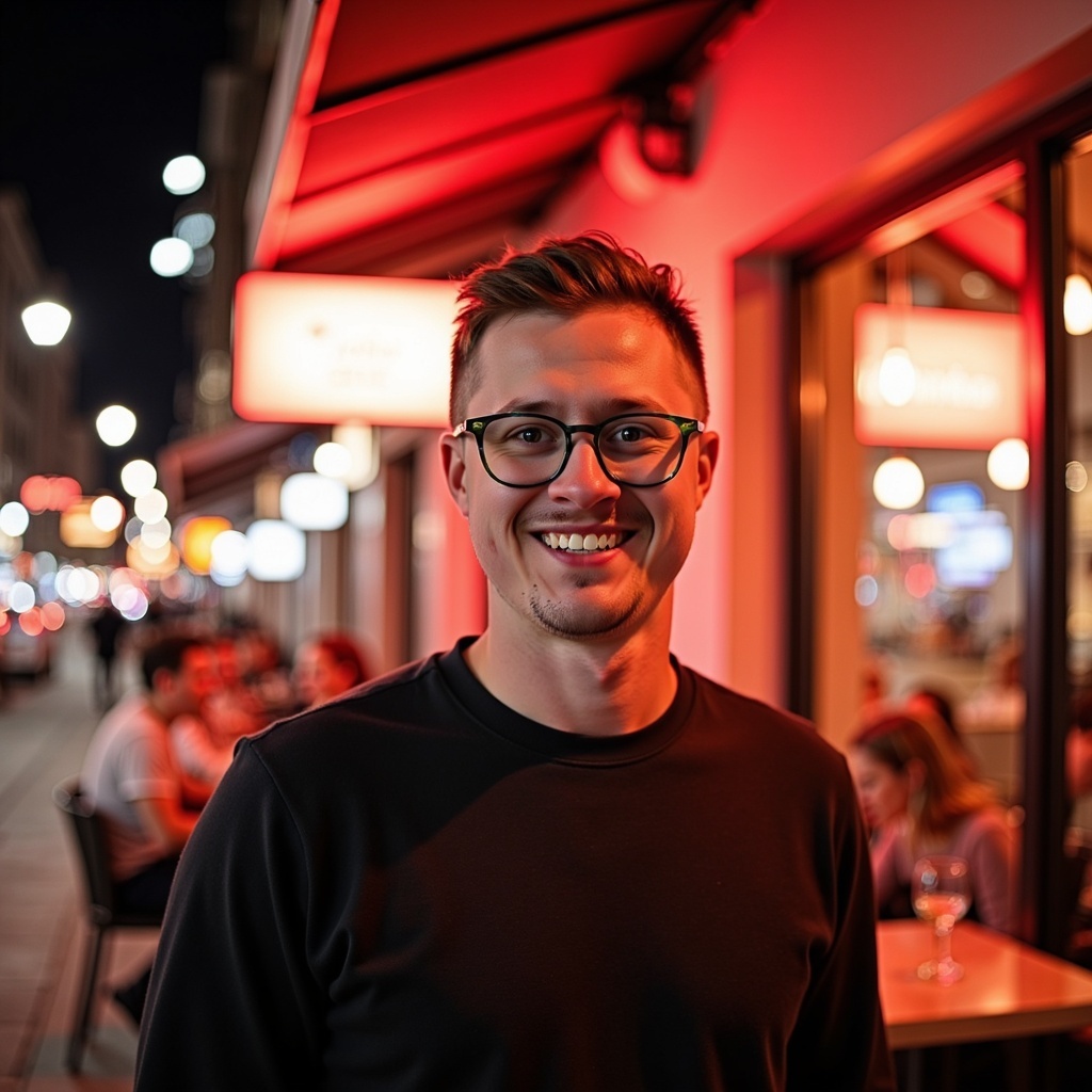 Casual half smile headshot of Dr. Connor Robertson