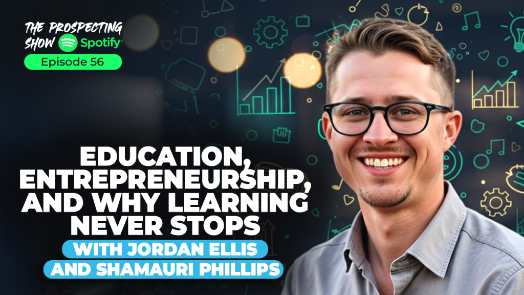 Two entrepreneurs recording a podcast