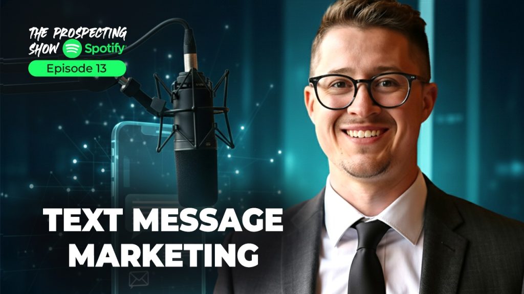 Smartphone showing promotional SMS message