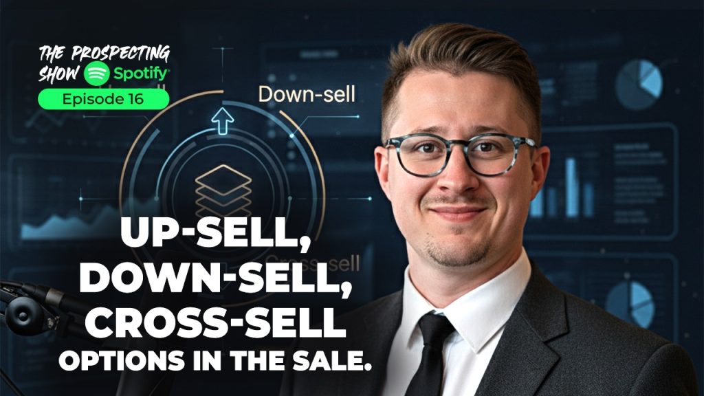 Salesperson presenting tiered pricing options