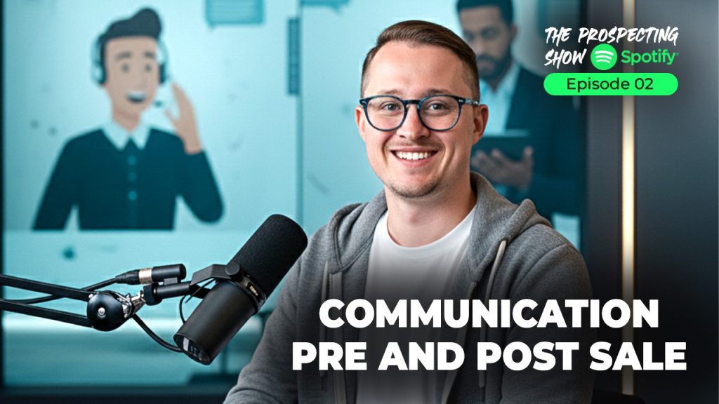 Two sales reps discussing client follow-up strategy