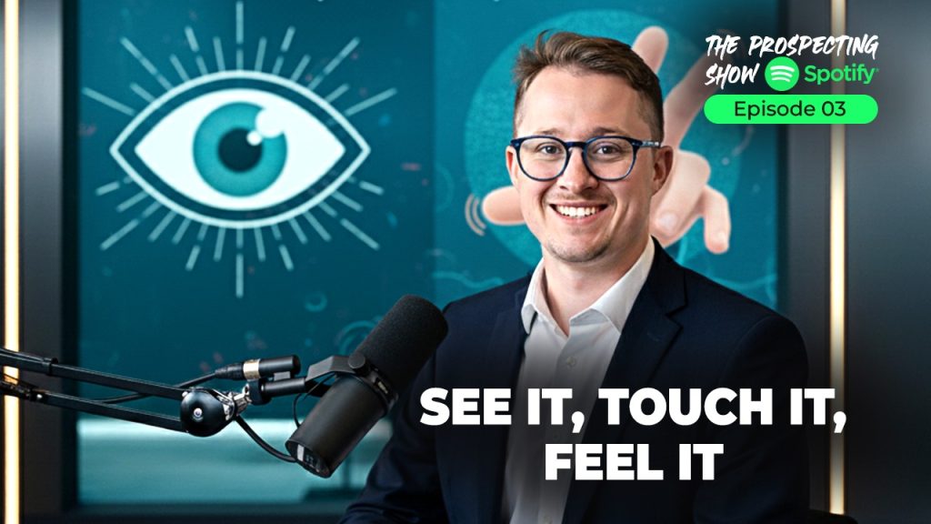 Customer examining a product sample in-person